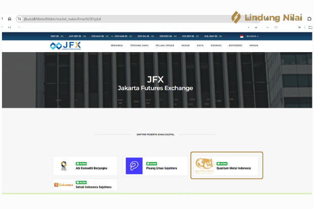 Quantum Metal terdaftar di JFX lindung nilai